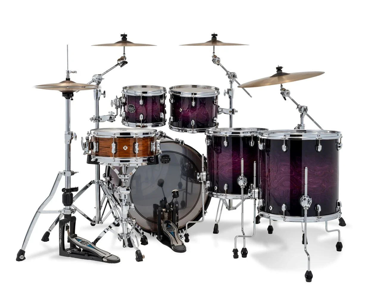 Saturn VI Royal Purple Burst Drum Kit 22" 5pc - Image 2