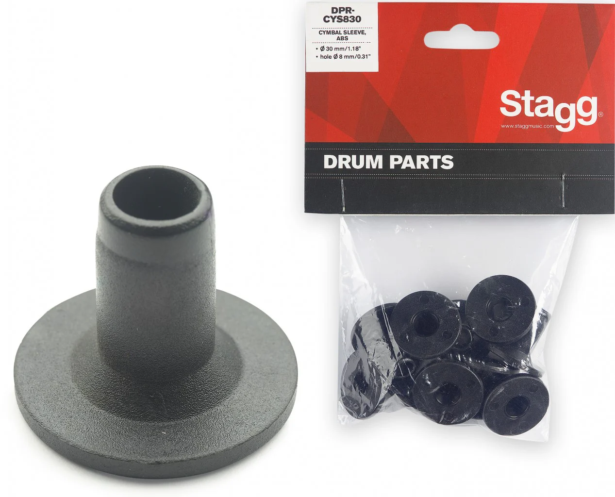 Stagg Nylon Cymbal Sleeves, Pack Of 10 8MM