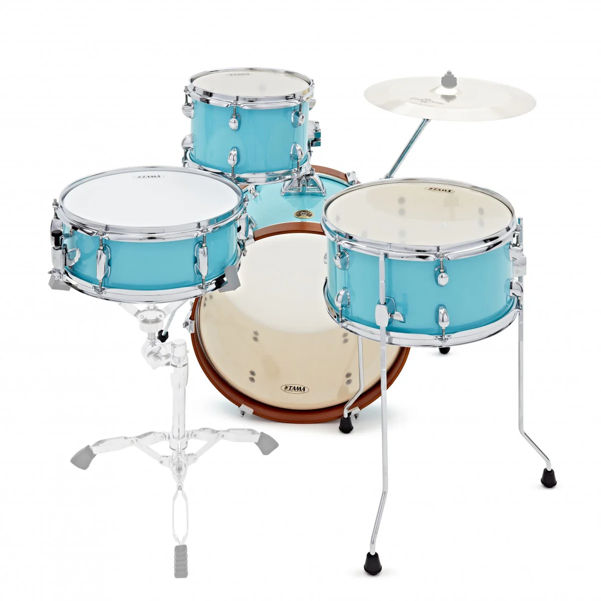 Tama Club JAM Shell Pack w/ Cymbal Holder, Aqua Blue - Image 2