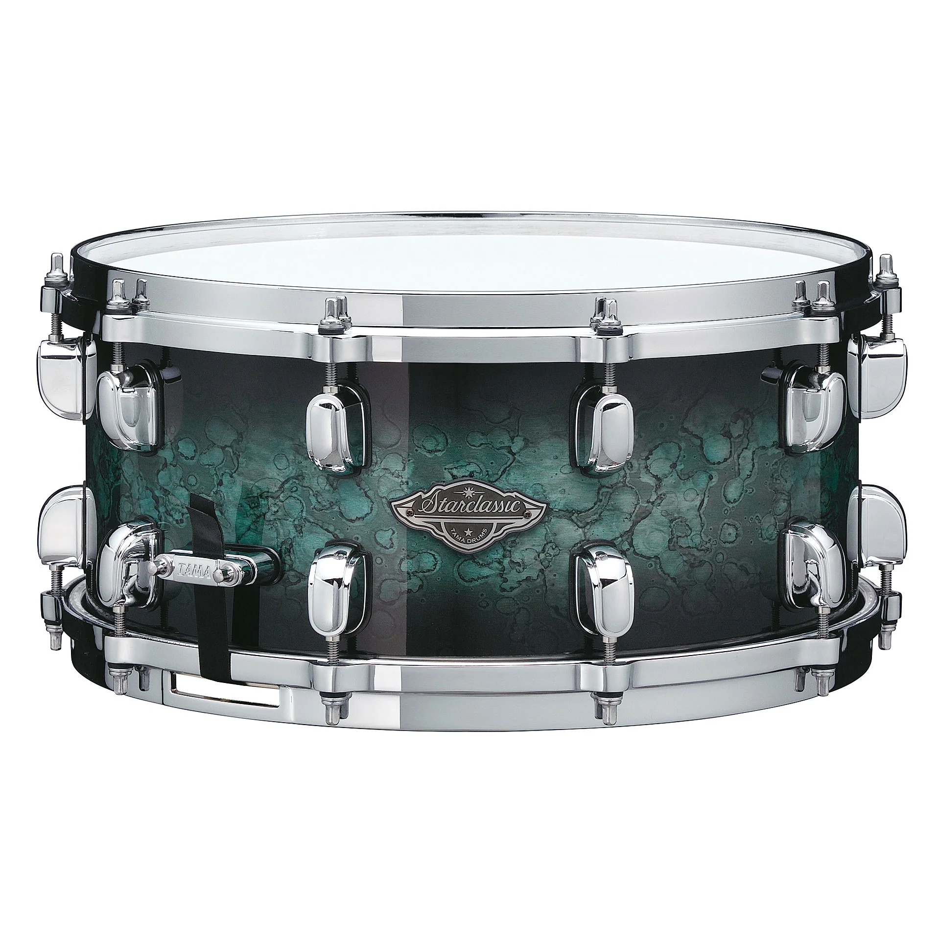 Tama Starclassic Maple Birch 14" x 6.5" Snare Drum, Molten Steel Blue Burst