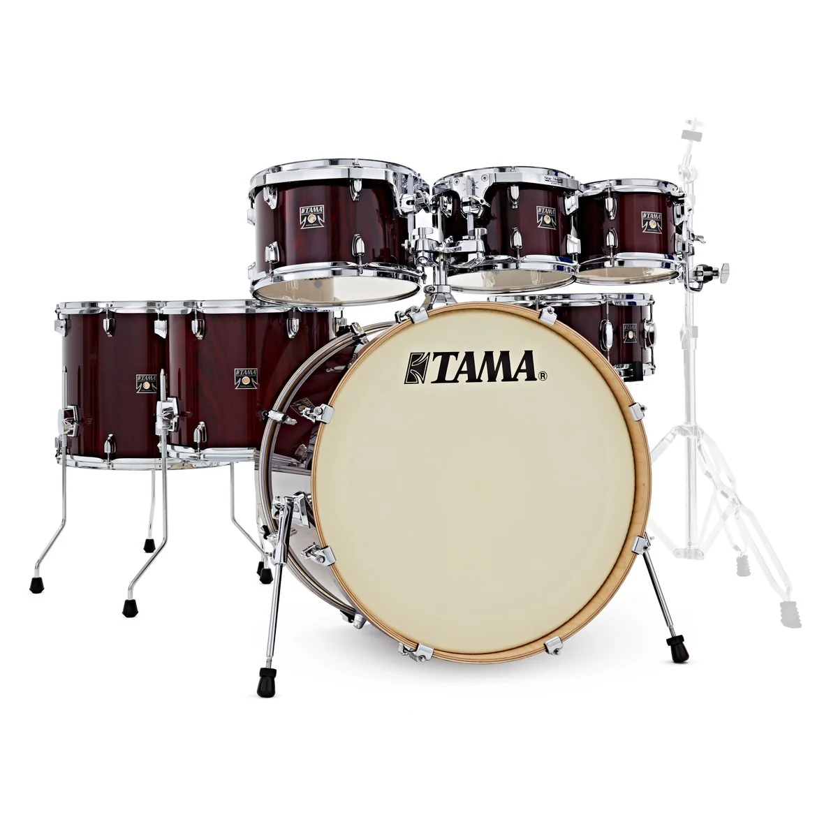 Tama Superstar Classic Exotic 22" 7pc, Gloss Garnet Lacebark Pine