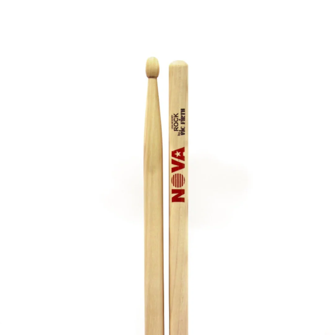 Vic Firth Nova Hickory Rock Sticks – Wood Tip - Image 2