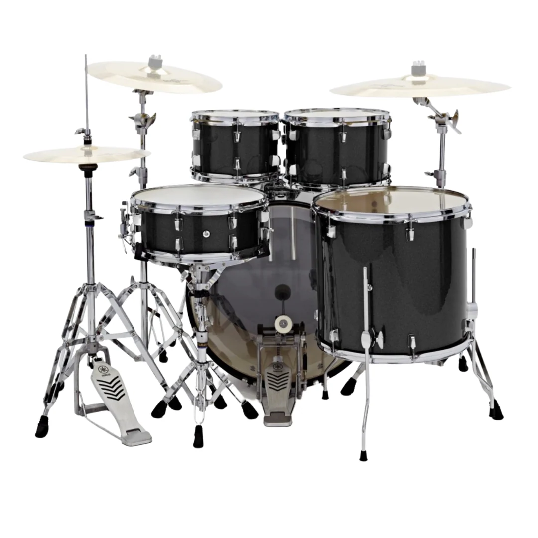 Yamaha Rydeen Drum Kit Shell Pack | 5pc 20/22" - Black Glitter - Image 3